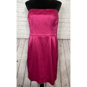 Express Design Studio Satin Strapless Mini Cocktail Party Homecoming Dress sz 12